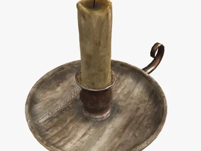 Candle Holder Low-poly 3D model