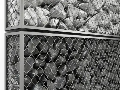 Gabion rock stone 3D model