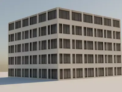 Building 3 Low-poly 3D model purchase