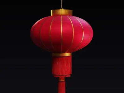Chinese Lantern Low-poly 3D model