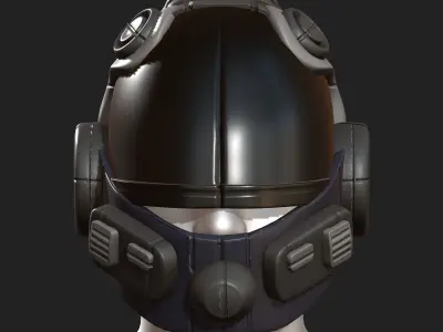 Helmet scifi fantasy futuristic technology cyborg  Low-poly 3D model