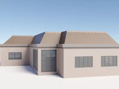 Single storey house 2 3D model