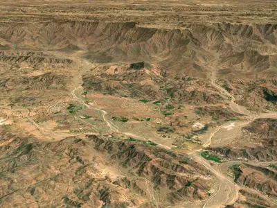 Mecca and the Red Sea coast of Saudi Arabia - tile n20 e41 3D model