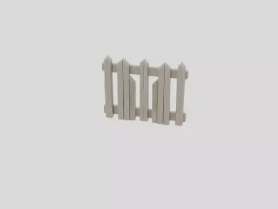 Fantasy Medieval Wooden Barricade for 3D print Low-poly 3D model