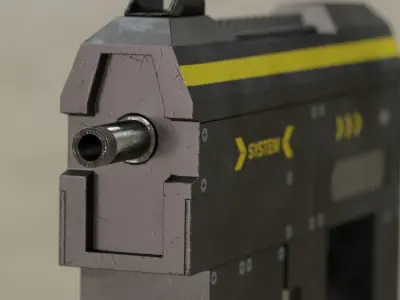 Sci Fi Gun Low-poly 3D model