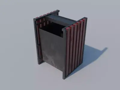 Realistic Trash Can - 3D Asset with Multiple Variants Low-poly 3D model