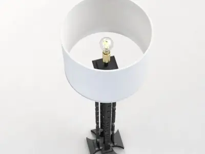 Nevelson Style  Assemblage Floor Lamp 3D model