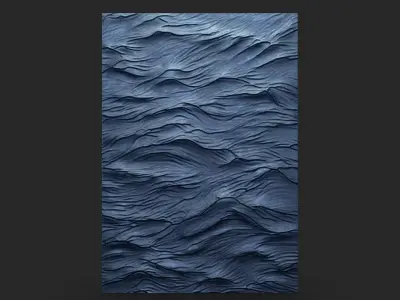 Ocean Wave Wall Art Panel 3D print model