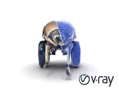 Golden Scarab Toy on Wheels model pack Low-poly 3D model