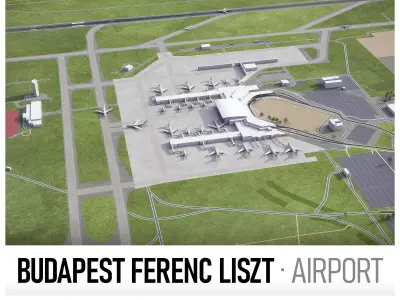 Budapest Airport Low-poly 3D model