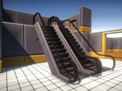 Stylized Modular Interior Pack - Low Poly PBR Game Assets Free low-poly 3D model