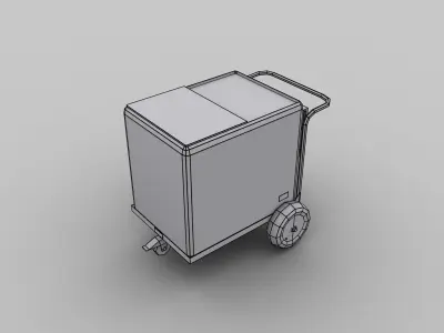 Ice Cream Cart Pack Low-poly 3D model