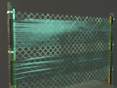 Concrete Barrier Prop Low-poly 3D model