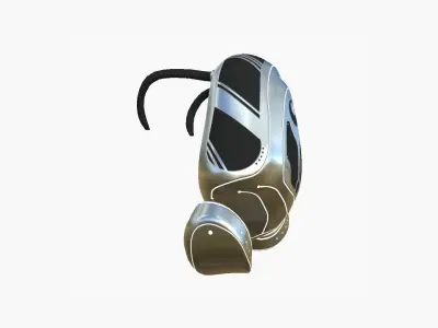 SciFi Backpack H10 Aluminum - Fashion Character Design Low-poly 3D model