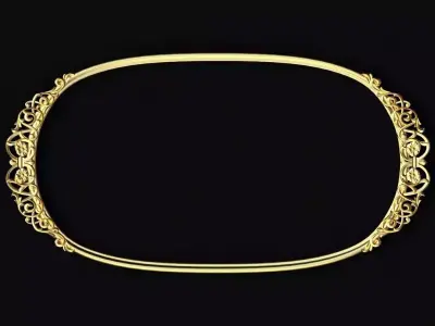 carved mirror 3D model