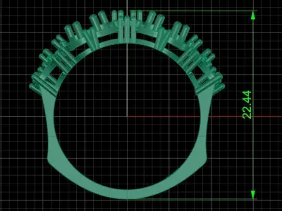 Jewelry ring 184 3D print model