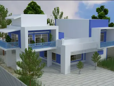 3D Model House design in kerala 3D model