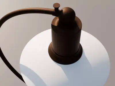 Table Copper Lamp 3D model