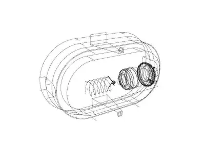 Vintage Industrial Style Aluminium Wall Lamp 3D model
