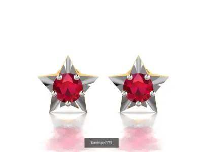 14 Star Pendant ring earrings pendant  3D Model Pack