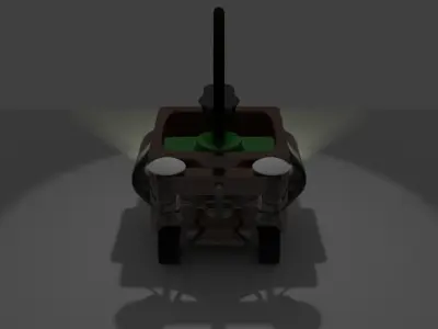 grabbot tractor with light Free 3D model