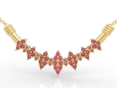 Dazzling Diamond Star Cluster Necklace 3D print model