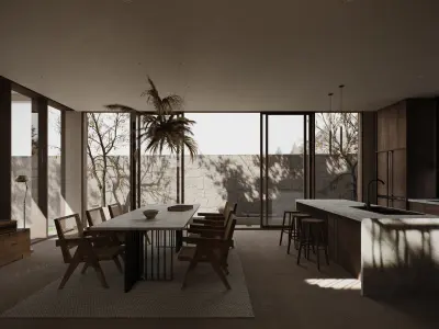      villa interior scenes 3D model