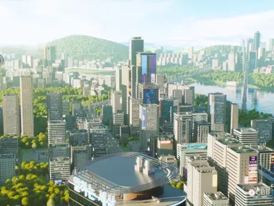 Seoul 3D pack Korean buildings props environment streets Low-poly 3D model