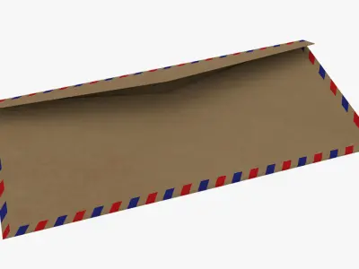 Air Mail Window Envelope Size DL Style BANKER 3D model