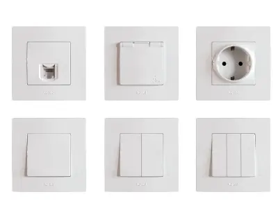 Legrand Etika electrical outlets and switches 3D model