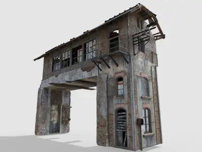 Abandoned Railroad Signal Box 3D model
