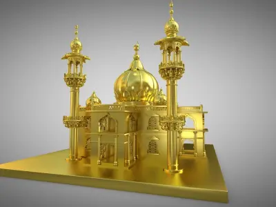 Mosque golden 3D model