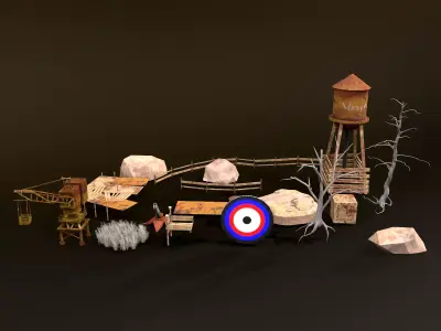 WarZone Environment Bundle Low-poly 3D model