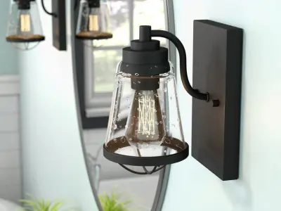 Camron Light Armed Sconce - 3 Colour 3D model