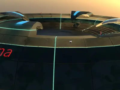Amphitheater with bonus props 3D model
