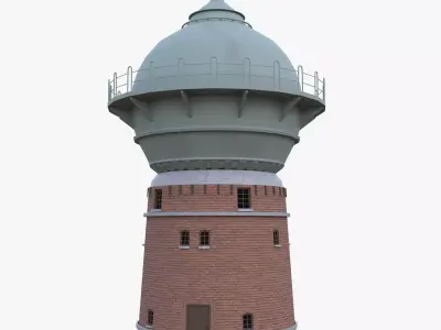 Water Tower Low-poly 3D model
