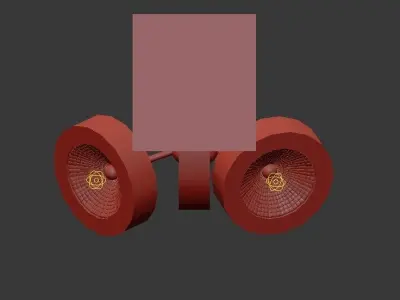 Dubbel LED spots 3D model