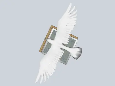 tower with eagle sketchup 3d model 3D model