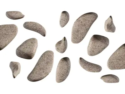 Garden Stone Set 3D model