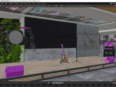 Stage Concert 3D model