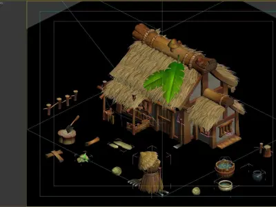 thatched Cottage 3D model