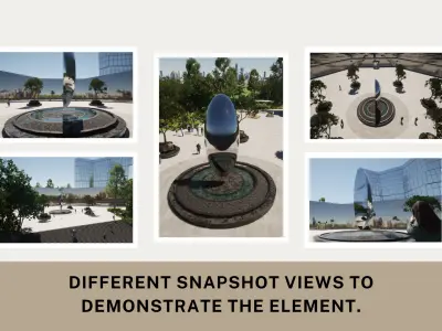 Art Object - Levitating Landmark 3D Model - Twinmotion 3D model