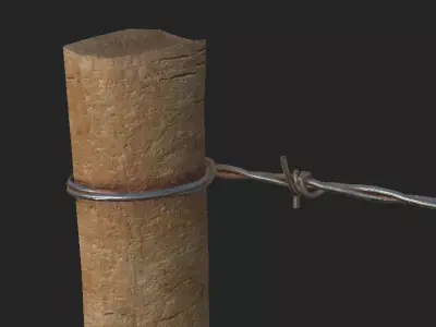 Barbed Wire  Low-poly 3D model