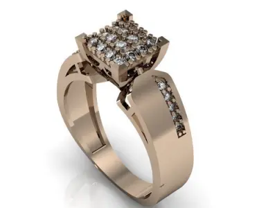 wedding ring 3D print model 50