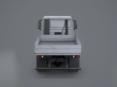 Realistic Flatbed Truck Aged and Rusted 3D model purchase
