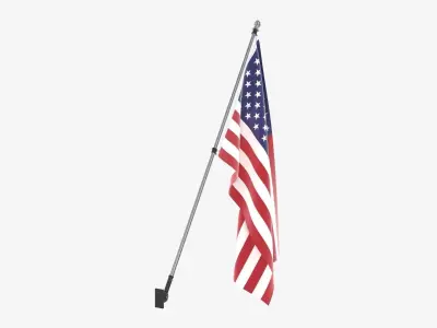 Flagpole kit outdoor 01 3D model