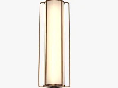 Brass Cage Palmer Pendant Light 3D model