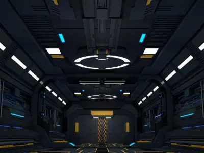 Sci Fi Corridor 3D model