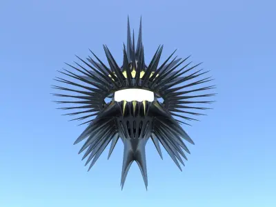 Space Outpost Watchtower 3D SciFi LowPoly  3D model