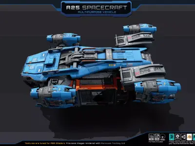 A25 Spacecraft - Multipurpose  Low-poly 3D model